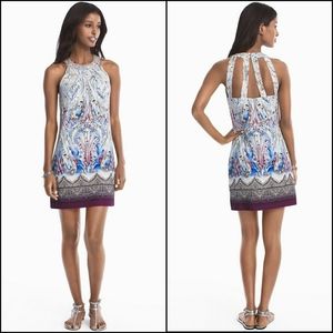 WHBM | Printed Halter Shift Dress S